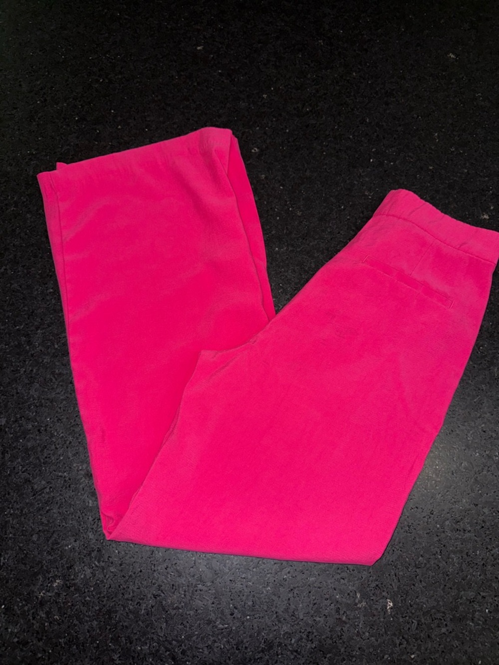 UEC H&M FUSCIA HOT PINK SLIT HEM FLOWING DRESS PANTS TROUSERS SZ 6 - Picture 4 of 14